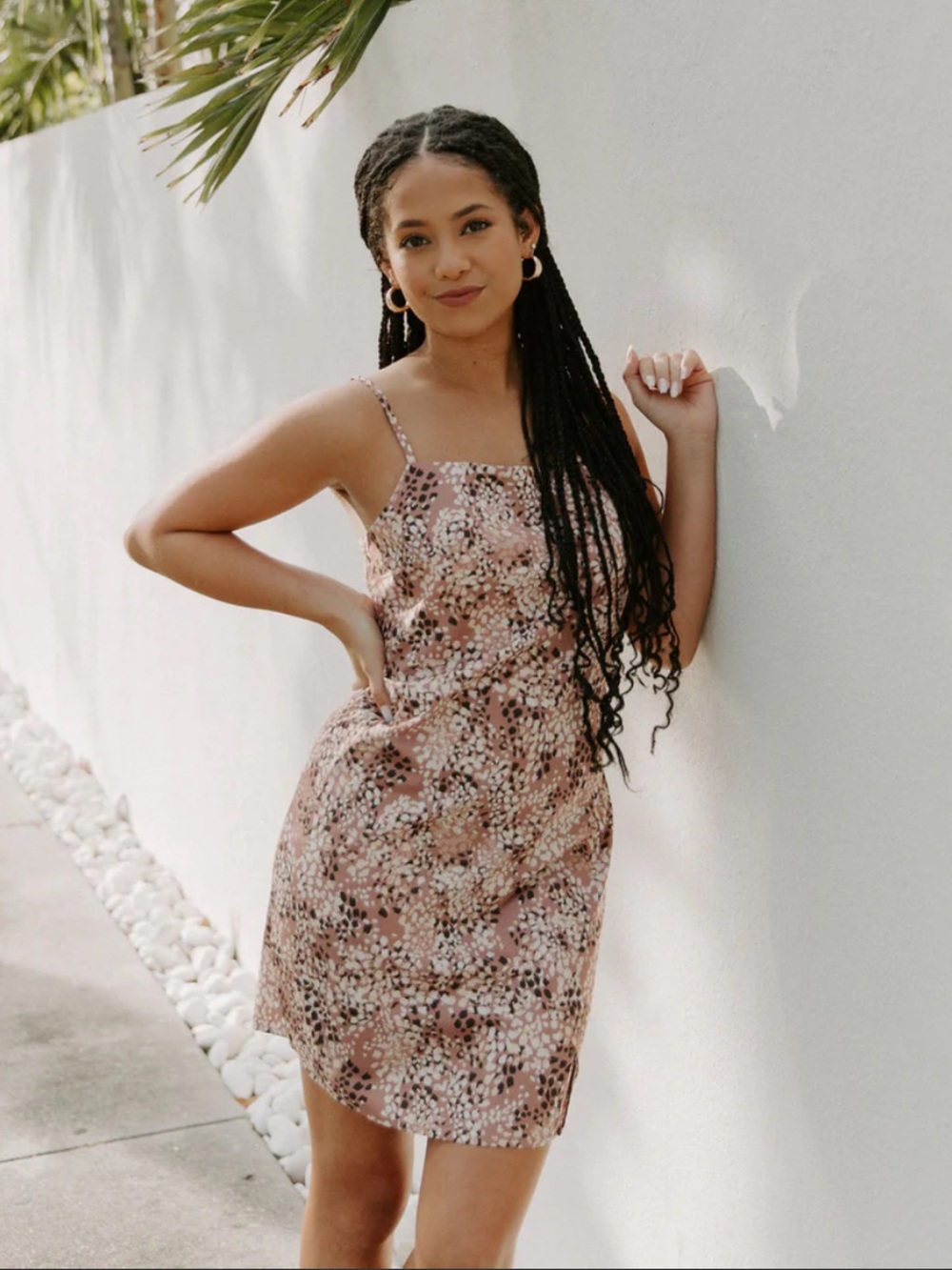 Sadie & Sage Spotted Slip Dress size small